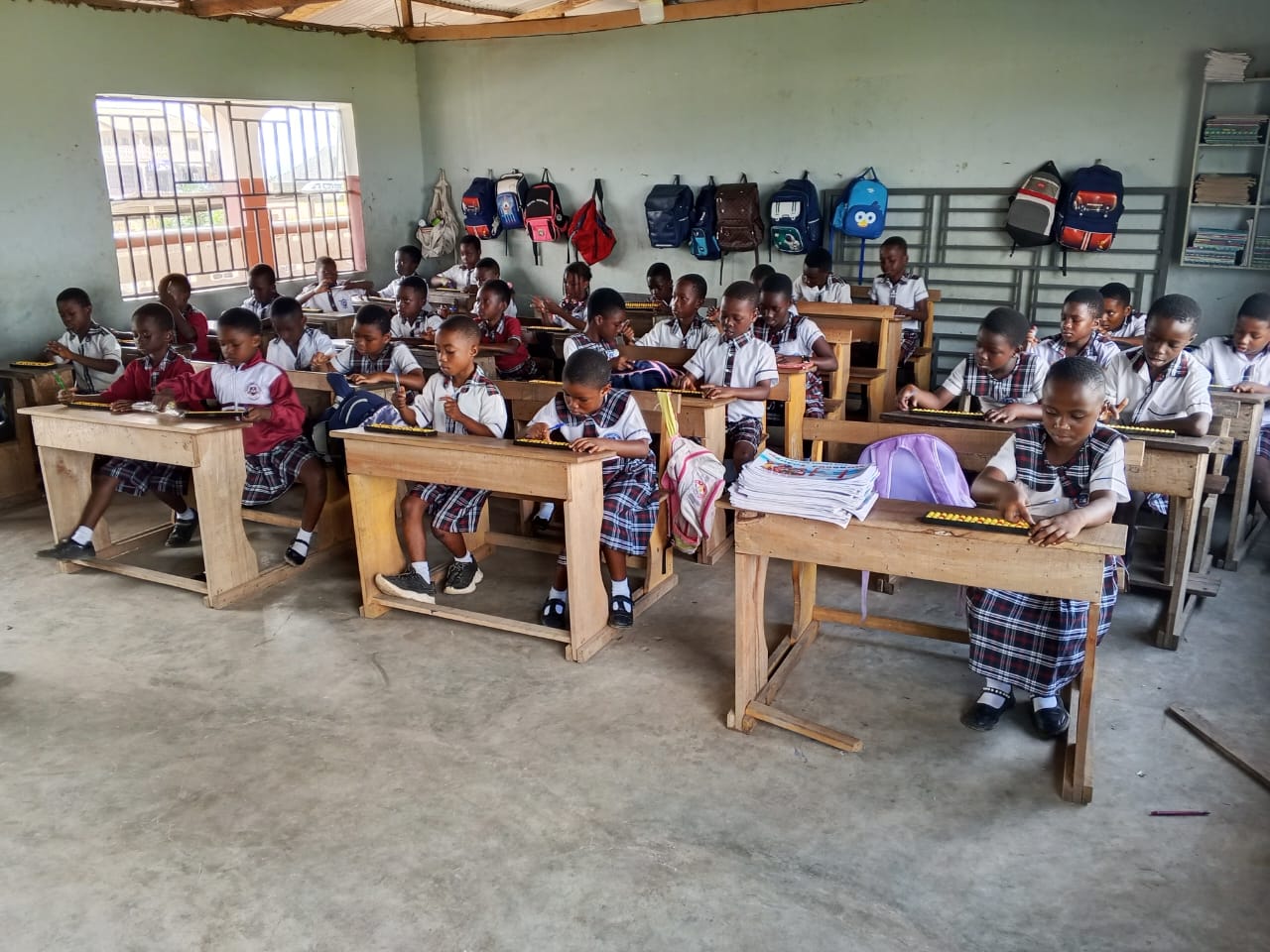 Learners in abacus session